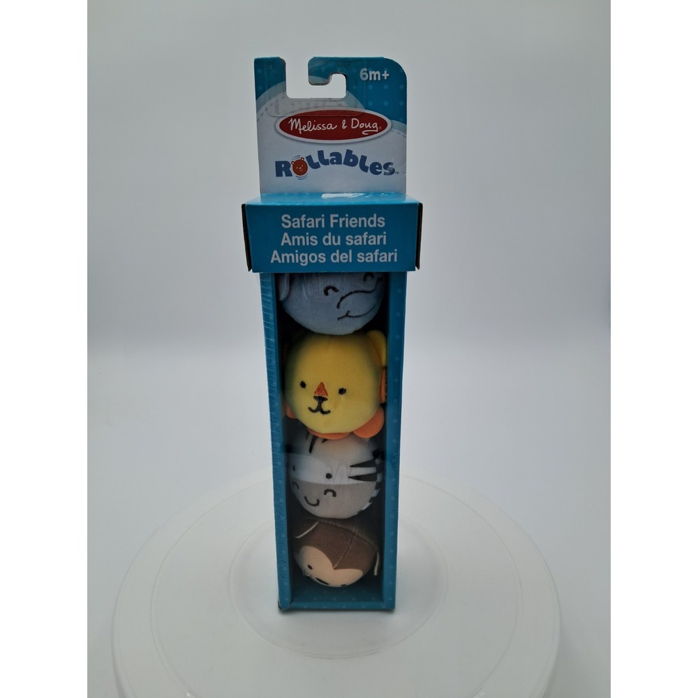 Melissa & Doug Rollables Safari Friends Plush Set 4pcs, 6 Months & Up